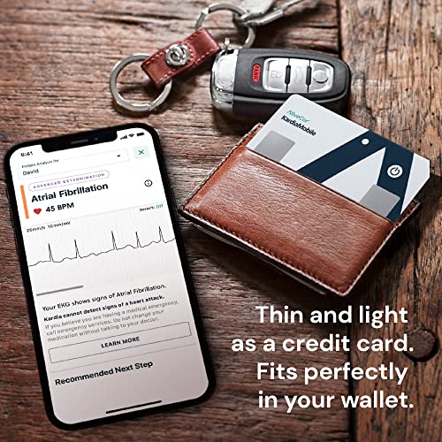 KardiaMobile Card Wallet-Sized Personal EKG Device - Record Single-Lead EKGs On The Go and Detect Irregular Heartbeats - Includes 1-Year Access to KardiaCare Heart Health Membership - by AliveCor from Alivecor