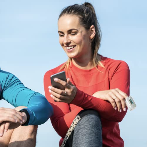 EMAY Bluetooth Pulse Oximeter Fingertip | Blood Oxygen Saturation & Heart Rate Monitor | Compatible with iOS & Android Smartphones from EMAY