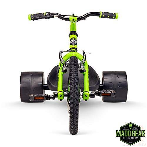 MGP Action Sports Â¨C Drift Trike Â¨C Black Green Â¨C Drifting Trike Â¨C Suits Boys & Girls Ages 5+ - Max Rider Weight 68kg Â¨C 3 Year ManufacturerÂ¡Â¯s Warranty Â¨C Built to Last! Madd Gear Est. 2002 by MSLAN
