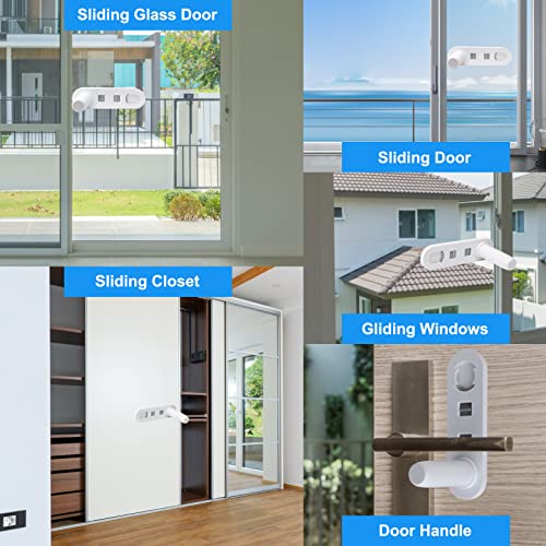 Childproof Sliding Glass Door Lock, 1 Pack Baby Safety Slide Window Locks for Kids Proof Patio Closet Doors No Drilling Tools Needed Easy Installation from ILORIUN