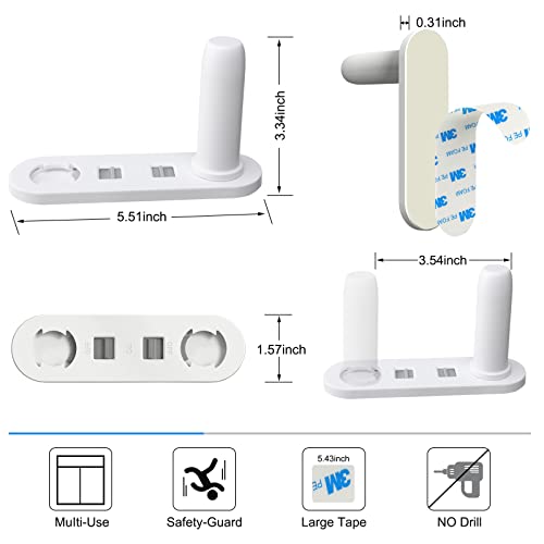 Childproof Sliding Glass Door Lock, 1 Pack Baby Safety Slide Window Locks for Kids Proof Patio Closet Doors No Drilling Tools Needed Easy Installation from ILORIUN
