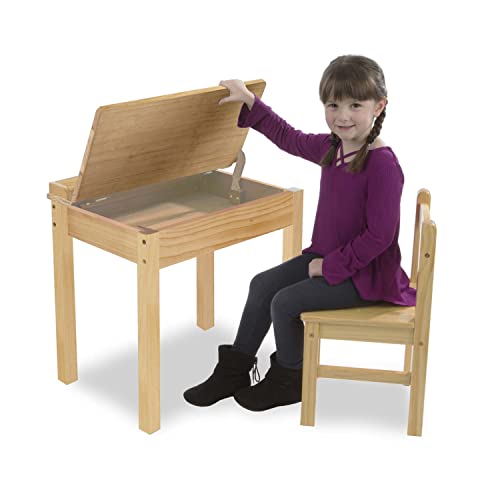 Melissa & Doug Wooden Lift-Top Desk & Chair - Honey by Melissa & Doug