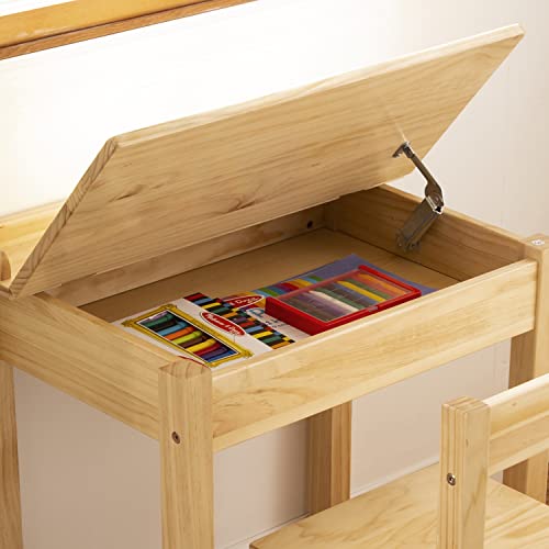 Melissa & Doug Wooden Lift-Top Desk & Chair - Honey by Melissa & Doug
