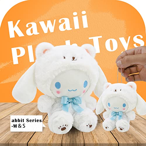 COAQAC Kawaii Cartoon White Bear Cross-Dressing Series Plush,Soft Plush Doll Cute Soft Toys, Plush Pillow Stuffed Animals Toy Birthday Gifts for Girls Kids (White Bear-D, 7.8in) by COAQAC