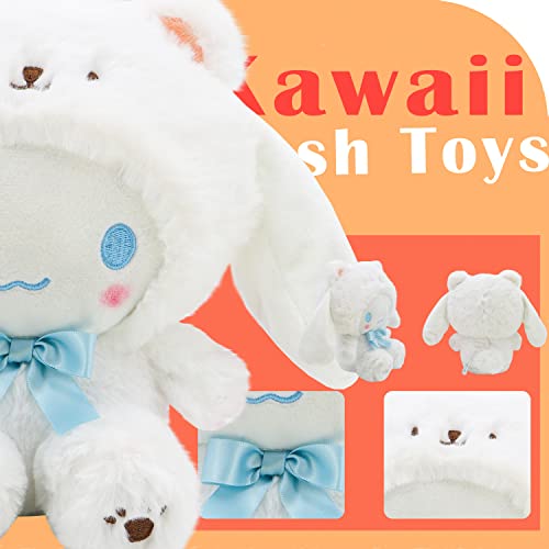 COAQAC Kawaii Cartoon White Bear Cross-Dressing Series Plush,Soft Plush Doll Cute Soft Toys, Plush Pillow Stuffed Animals Toy Birthday Gifts for Girls Kids (White Bear-D, 7.8in) by COAQAC