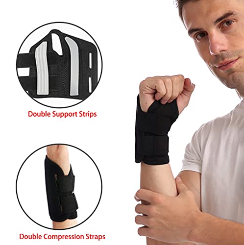 NuCamper Wrist Brace Carpal Tunnel Right Left Hand for Men Women Pain Relief, Night Wrist Sleep Supports Splints Arm Stabilizer with Compression Sleeve Adjustable Straps,for Tendonitis Arthritis from Nucamper