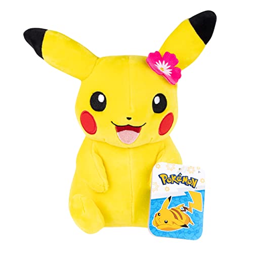 PokÃ©mon Pikachu with Pink Flower Plush Stuffed Animal Toy, 8" - Officially Licensed - Easter Gift for Kids by Jazwares