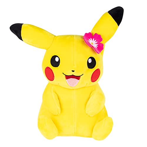 PokÃ©mon Pikachu with Pink Flower Plush Stuffed Animal Toy, 8" - Officially Licensed - Easter Gift for Kids by Jazwares