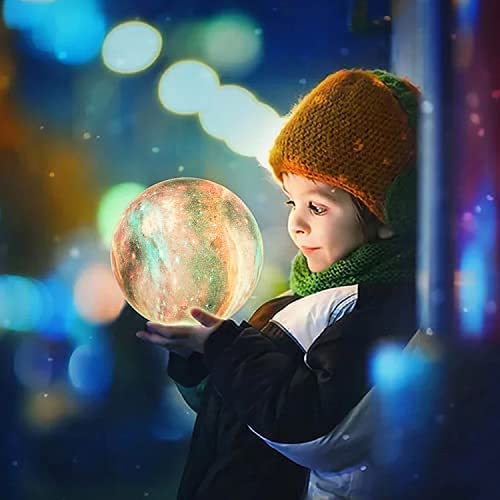 NSL Lighting Moon Lamp Galaxy Lamp 5.9 inch 16 Colors LED 3D Moon Light, Remote & Touch Control Lava Lamp Moon Night Light Gifts for Girls Boys Kids Women Birthday from NSL Lighting