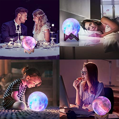 NSL Lighting Moon Lamp Galaxy Lamp 5.9 inch 16 Colors LED 3D Moon Light, Remote & Touch Control Lava Lamp Moon Night Light Gifts for Girls Boys Kids Women Birthday from NSL Lighting