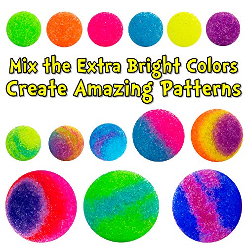 Creative Kids DIY Magic Bouncy Balls - Create Your Own Crystal Powder Balls Craft Kit for Kids - Includes 25 Bags of Multicolored Crystal Powder & 5 Molds - Makes Up to 43 Balls by Creative Kids