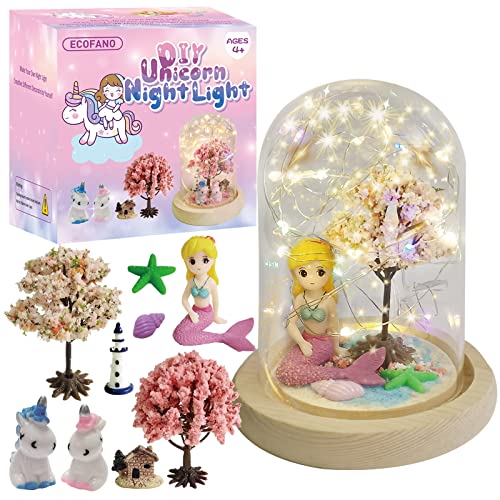 DIY Make Your Own Unicorn Night Light Girls Crafts-Unicorns Mermaid Girl Toy, DIY Craft Kit for Girls, Kids Arts Crafts Gifts for 5 6 7 8 Years Old Girls from Yike