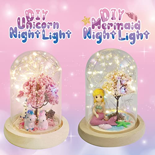 DIY Make Your Own Unicorn Night Light Girls Crafts-Unicorns Mermaid Girl Toy, DIY Craft Kit for Girls, Kids Arts Crafts Gifts for 5 6 7 8 Years Old Girls from Yike