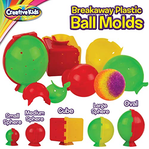Creative Kids DIY Magic Bouncy Balls - Create Your Own Crystal Powder Balls Craft Kit for Kids - Includes 25 Bags of Multicolored Crystal Powder & 5 Molds - Makes Up to 43 Balls by Creative Kids