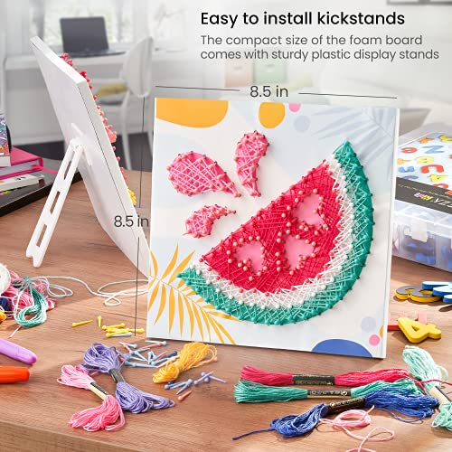 Arteza Kids String Art Kit, Set of 5 Assorted Designs, Plastic Pushpins, Art Supplies for Kids Craft Projects and Free Time Activities from Arteza