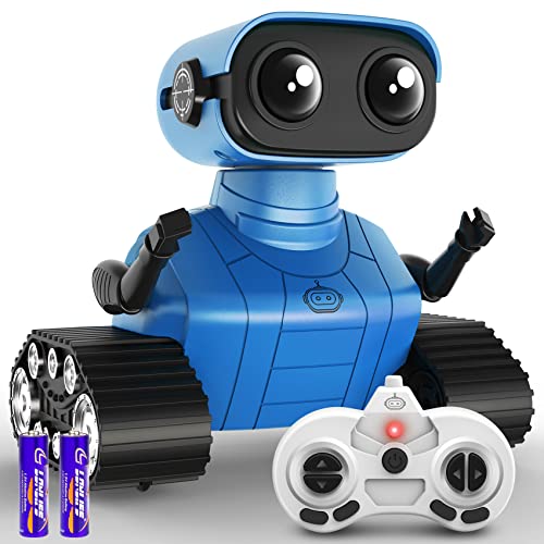 Hamourd Robot Toys for Boys Girls, Rechargeable Remote Control Robots, Emo Robot with Auto-Demonstration, Flexible Head & Arms, Dance Moves, Music, Shining LED Eyes, Kids Toys for 5+ Years Old Boys by Hamourd