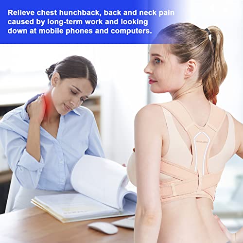 Women Back Braces Posture Corrector, Adjustable Upper Back Brace for Clavicle Support and Providing Pain Relief from Neck, Back Brace and Posture Corrector for Women and Men (Small/Medium 27"-37") by FORAUZON