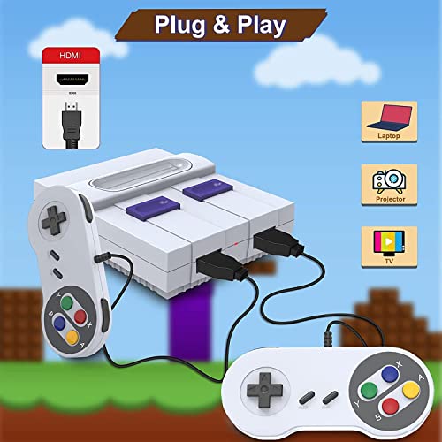 Retro Game Console,Game Consoles with Built in Games,Plug & Play Video Games HDMI Output, Some Games Support 2 Players from Jusubb