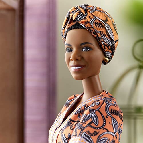 Barbie Inspiring Women Maya Angelou Doll (12-inch) Wearing Dress, with Doll Stand & Certificate of Authenticity, Gift for Kids & Collectors by Mattel