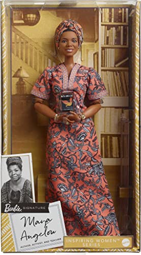 Barbie Inspiring Women Maya Angelou Doll (12-inch) Wearing Dress, with Doll Stand & Certificate of Authenticity, Gift for Kids & Collectors by Mattel