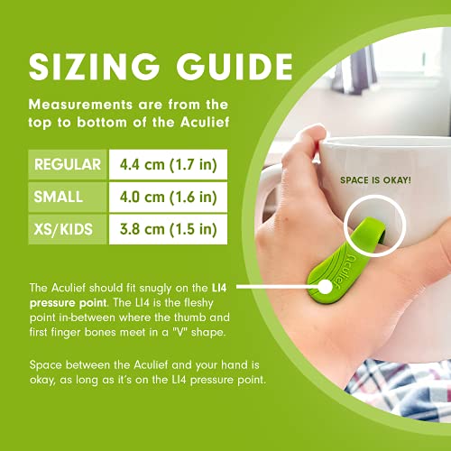 Aculief - Award Winning Natural Headache, Migraine, Tension Relief Wearable â Supporting Acupressure Relaxation, Stress Alleviation, Soothing Muscle Pain - Simple, Easy, Effective 2 Pack - (Green) by Aculief