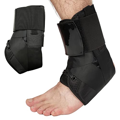 Anti-Foot Drop Ankle Brace - Adjustable Support Ankle Foot Brace with Strap for Running, Hiking, Basketball and Sprain Injury Recovery (Medium) by MECBOT