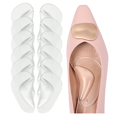 Self-Adhesive Gel Arch Pads for Relieve Pressure and feet Pain,Arch Pads for Women,Arch Support Shoe Insert,Arch Support Dress Shoes for Flat feet,Foot Pronation and Foot valgus-6 Pairs(Clear) by CZBYXA12