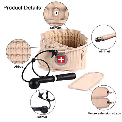 Decompression Back Belt, for Lower Back Pain Relief Lumbar Decompression Belt, Men and Women Lumbar Traction Device (29-49 inch Waists) by Kabandn