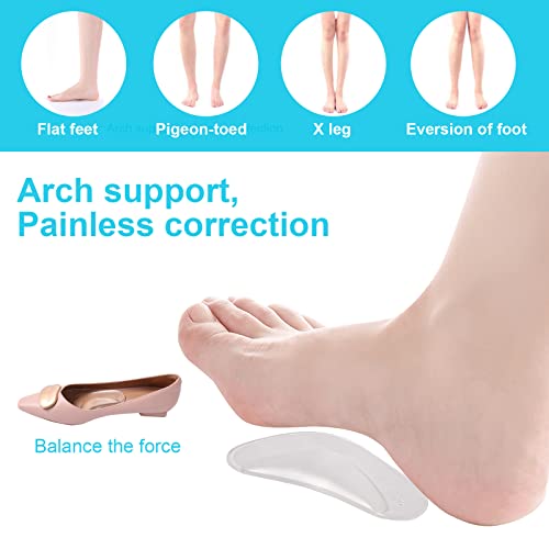 Self-Adhesive Gel Arch Pads for Relieve Pressure and feet Pain,Arch Pads for Women,Arch Support Shoe Insert,Arch Support Dress Shoes for Flat feet,Foot Pronation and Foot valgus-6 Pairs(Clear) by CZBYXA12