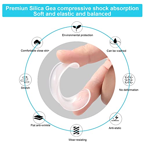 Self-Adhesive Gel Arch Pads for Relieve Pressure and feet Pain,Arch Pads for Women,Arch Support Shoe Insert,Arch Support Dress Shoes for Flat feet,Foot Pronation and Foot valgus-6 Pairs(Clear) by CZBYXA12