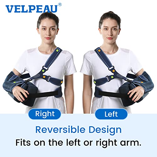 VELPEAU Arm Sling with Abduction Pillow for Men Women, Shoulder Support Immobilizer for Rotator Cuff, Surgery, Dislocated, Clavicle Fracture, Broken Arm, with Therapy Ball, Pocket, Fits Left & Right(Medium) from Shenzhen Weprotex Technology Product Co.,Lt