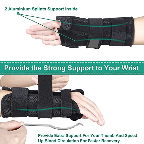 BounfendÂ® Wrist Brace With Thumb Spica Splint Stabilizer, Night Support for Arthritis Pain, Injury, Tendonitis, Sprain, Carpal Tunnel, Left Hand from BOUNFEND