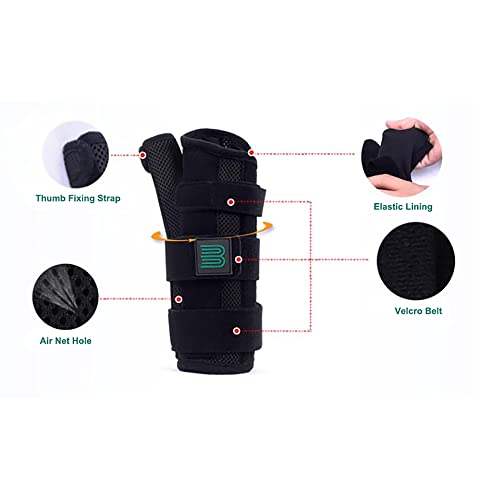 BounfendÂ® Wrist Brace With Thumb Spica Splint Stabilizer, Night Support for Arthritis Pain, Injury, Tendonitis, Sprain, Carpal Tunnel, Left Hand from BOUNFEND