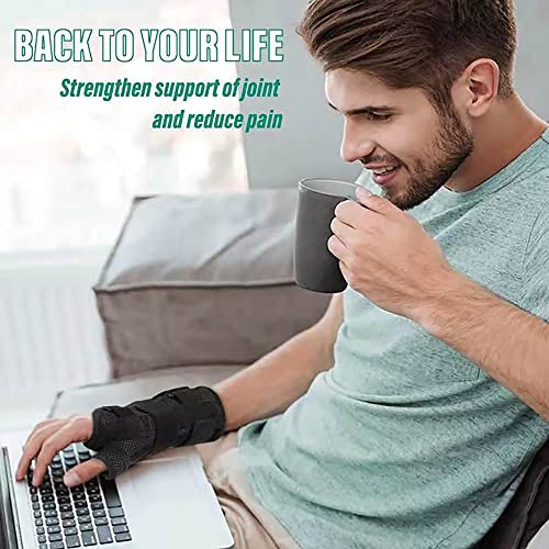 BounfendÂ® Wrist Brace With Thumb Spica Splint Stabilizer, Night Support for Arthritis Pain, Injury, Tendonitis, Sprain, Carpal Tunnel, Left Hand from BOUNFEND