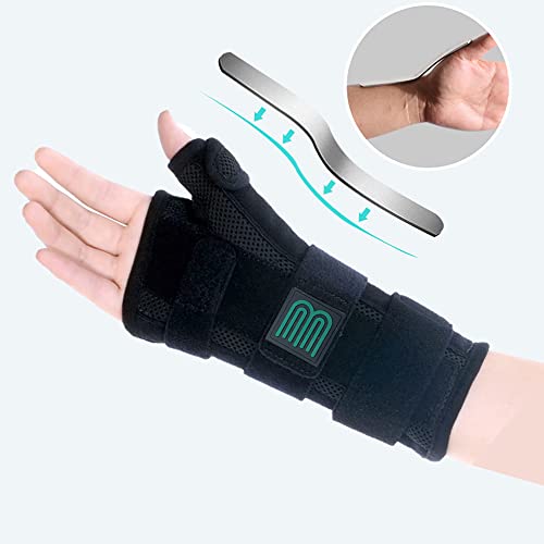 BounfendÂ® Wrist Brace With Thumb Spica Splint Stabilizer, Night Support for Arthritis Pain, Injury, Tendonitis, Sprain, Carpal Tunnel, Left Hand from BOUNFEND