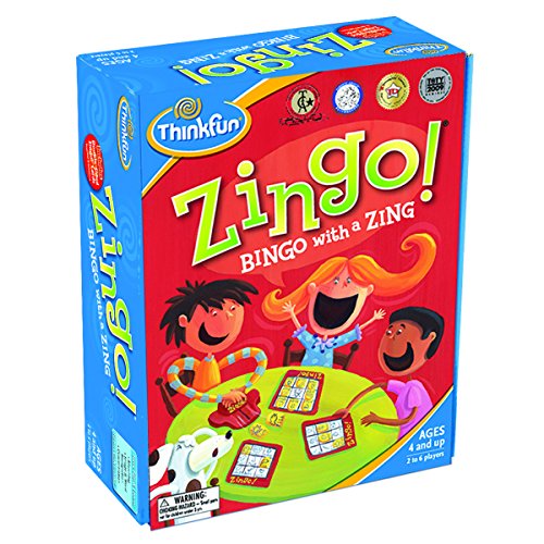 ThinkFun Zingo Bingo Award Winning Preschool Game for Pre-Readers and Early Readers Age 4 and Up - One of the Most Popular Board Games for Boys and Girls and their Parents, Amazon Exclusive Version by ThinkFun