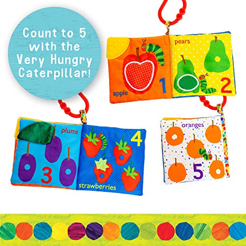 Let's Count Soft Book - World of Eric Carle The Very Hungry Caterpillar Baby Teething Crinkle Book from Kids Preferred