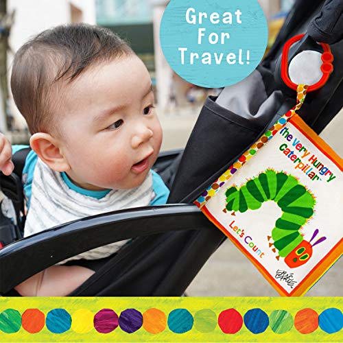 Let's Count Soft Book - World of Eric Carle The Very Hungry Caterpillar Baby Teething Crinkle Book from Kids Preferred
