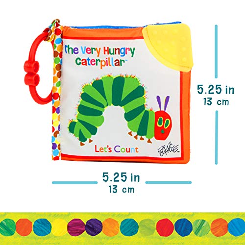 Let's Count Soft Book - World of Eric Carle The Very Hungry Caterpillar Baby Teething Crinkle Book from Kids Preferred
