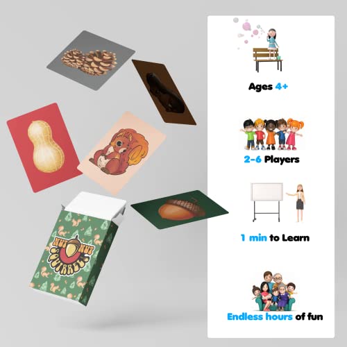 nut nut Squirrel! - Fun Card Game for Kids & Families. Outsmart Your Opponents and Keep Those Squirrels from Stealing Your Stash! 2-4 Players / Ages 4+ / 3 Levels of Play / Mom's Choice Awards Winner by PBN'J Games LLC