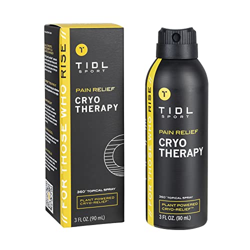 TIDL Sport - Plant Powered Cryotherapy Spray: Immediate Pain Relief, Muscle Recovery, Instant Cooling Effect, 360 Spray Technology, Plant Based Therapy & Exercise Science - 3.4oz from TIDL