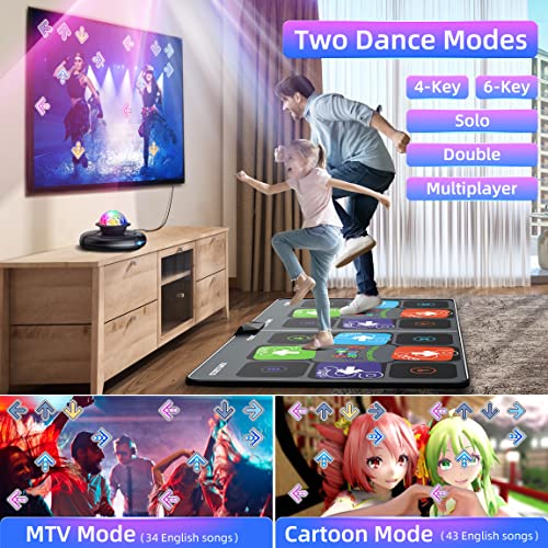 Dance Mat Games for TV - HDMI Wireless Musical Electronic Dance Mats with HD Camera, FWFX Double User Exercise Fitness Non-Slip Dance Step Pad Dancing Mat for Kids & Adults, Gift for Boys & Girls from Shenzhen DongShengXuRi Electronic Technology Co., Ltd.