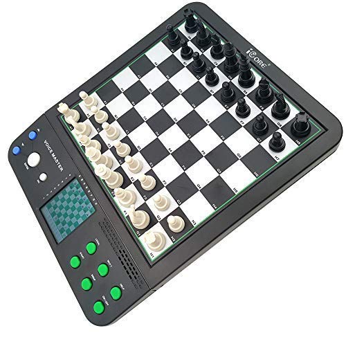 iCore Electronic Chess Set, Voice Chess Sets for Adults, Academy Electronic Chess Board, Portable Board Game, Computer Chess Tactics for Kids & Adults by iCore