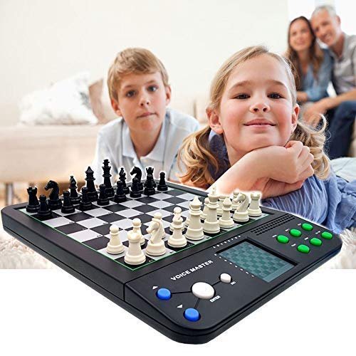 iCore Electronic Chess Set, Voice Chess Sets for Adults, Academy Electronic Chess Board, Portable Board Game, Computer Chess Tactics for Kids & Adults by iCore
