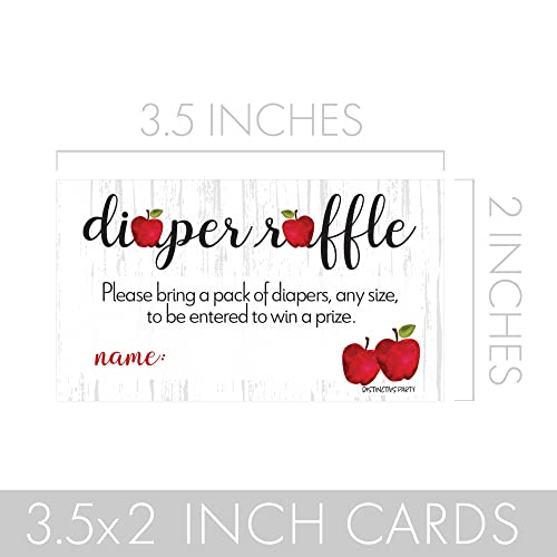Apple Farmhouse Baby Shower Diaper Raffle - Invitation Inserts - 50 Cards by DISTINCTIVS