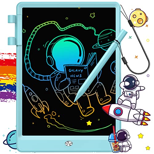 FLUESTON LCD Writing Tablet Doodle Board, Toys for 3 4 5 6 7 8 Year Old Girls Boys, Drawing Pad for Kids, 10 Inch Colorful Electronic Board Drawing Tablet Gifts for Toddler Educational Learning Travel by FLUESTON