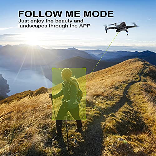 aovo Drone with 4K Camera for Adults,2-Axis Gimbal Quadcopter with EIS Anti-Shake,Beginner Drone with 2 Batteries 56Mins Flight Time,5G FPV Video Brushless Motor,GPS Auto Return Home,Follow Me Mode by aovo