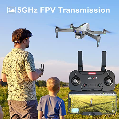 aovo Drone with Camera for Adults 4K,30 Minutes Flight Time with GPS Return Home,Quadcopter with Brushless Motor, Follow Me Drones for Beginners by aovo