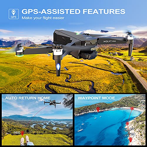 aovo Drone with 4K Camera for Adults,2-Axis Gimbal Quadcopter with EIS Anti-Shake,Beginner Drone with 2 Batteries 56Mins Flight Time,5G FPV Video Brushless Motor,GPS Auto Return Home,Follow Me Mode by aovo