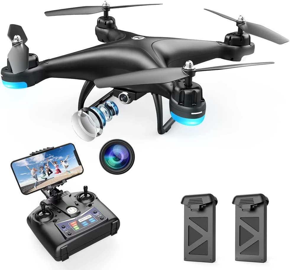 Holy Stone HS110D FPV RC Drone with 1080P HD Camera Live Video 120Â°Wide-Angle WiFi Quadcopter with Gravity Sensor, Voice Control, Gesture Control, Altitude Hold, Headless Mode, 3D Flip RTF 2 Batteries by Holy Stone